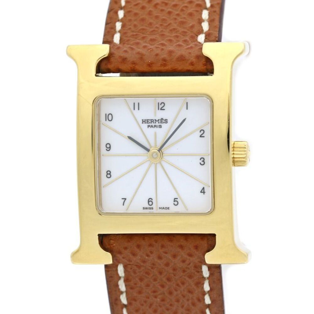 HERMES H-Watch HH1.201.130 UGO 022919WW00 Women's Watch Stainless Steel x Vea...